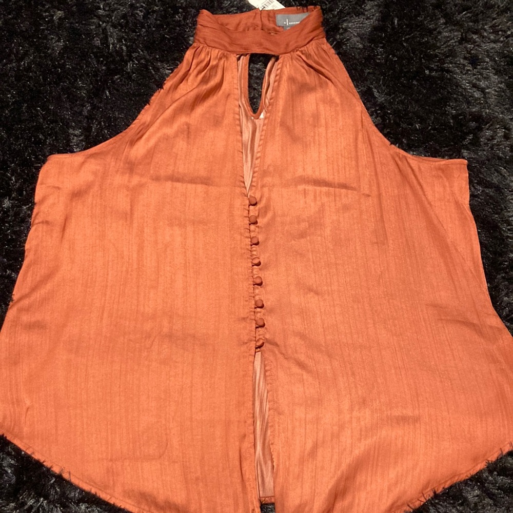 Anthropologie Cutout Halter Top